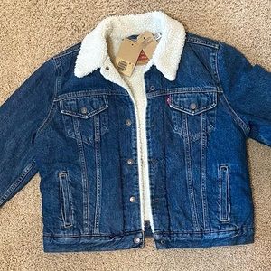 Levi’s, Sherpa lined original trucker jacket, size large